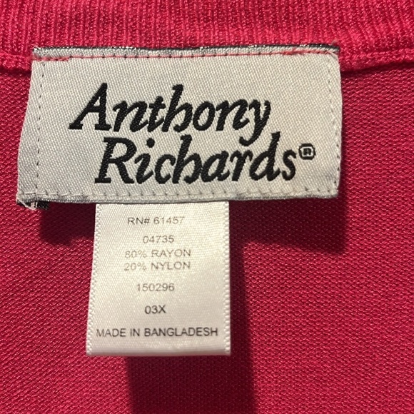 Anthony Richard’s plus size pink  women’s sleeveless sweater size 3X. - Picture 2 of 6